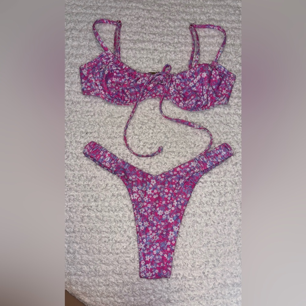 Kulani Kinis Pink Floral Bikini Set
